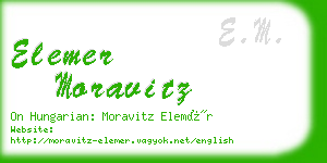 elemer moravitz business card